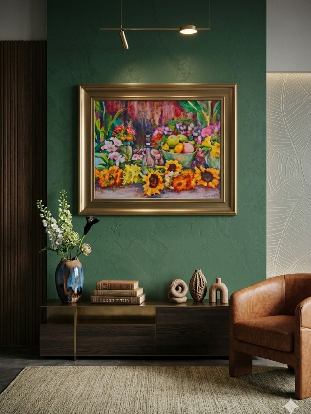 ​Hand-Painted Floral Still Life - Rich Textures & Warm Tones - Picture 7 of 7